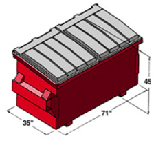 2 yard front load dumpster