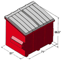 4 yard front load dumpster