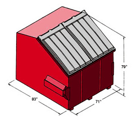8 yard front load dumpster